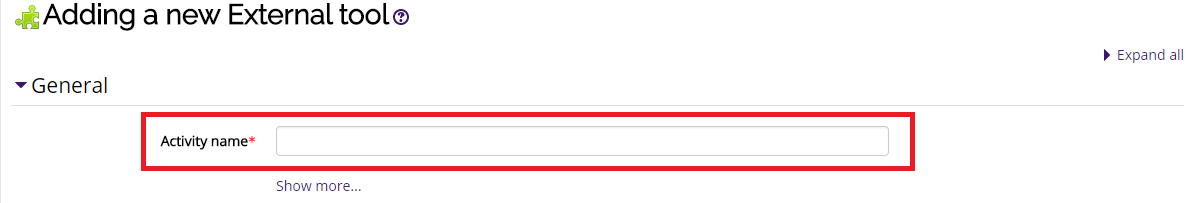 activity name for purchase course materials