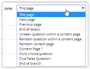 jump drop down box