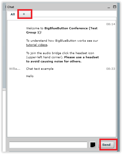 bigbluebutton chat menu