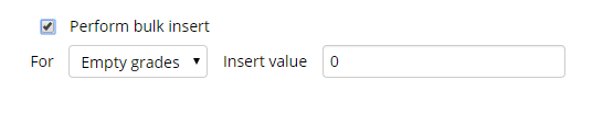 Perform bulk insert checkbox