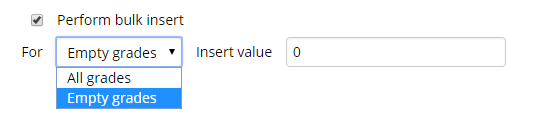 bulk insert empty grades or all grades