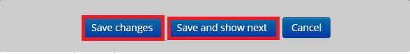 Save Changes options