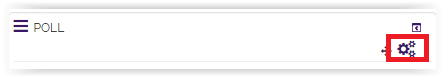 actions button on a poll block