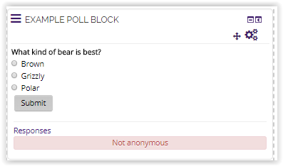 poll active on moodle page