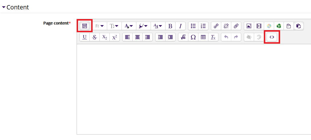 text editor menu expanded with HTML button highlighted