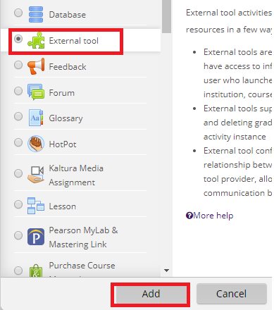 External tool