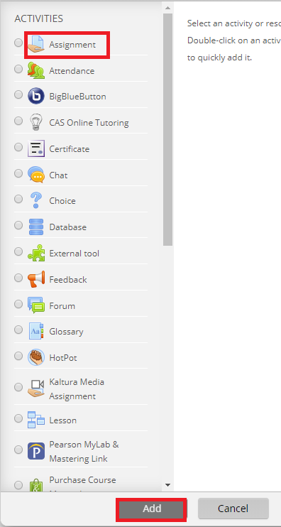 Assignment Button