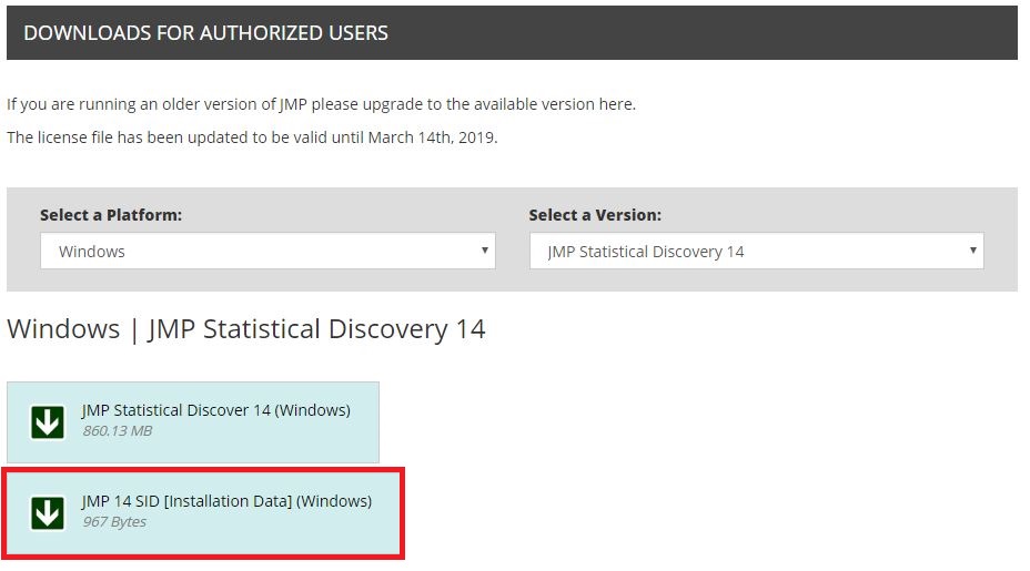 Download button JMP14 SID