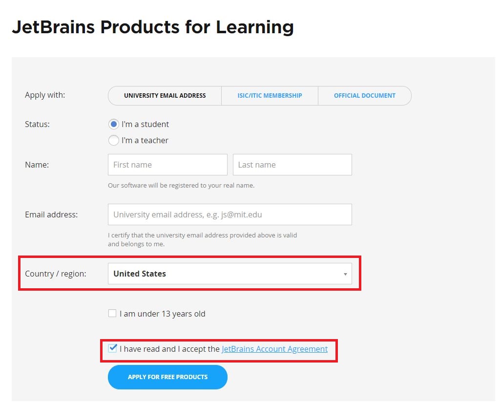 download free educational license jetbrains