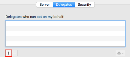Add a Delegate button in the Delegates tab