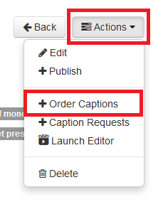 Order Captions