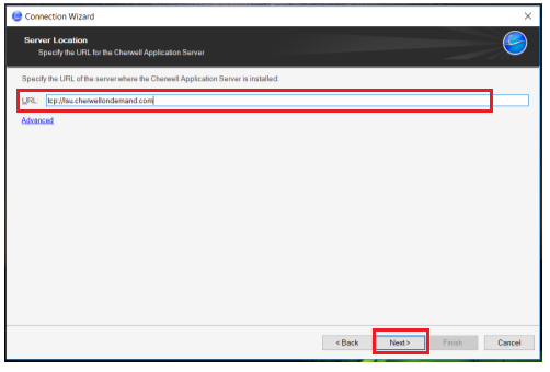 url change in cherwell server