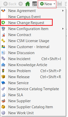 Create a New Standard Change