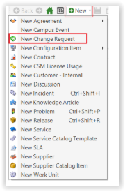 new change request link