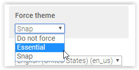 changing the force theme of a moodle course