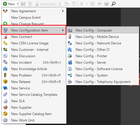 New Configuration Items
