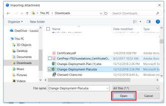 change deployment plan open select