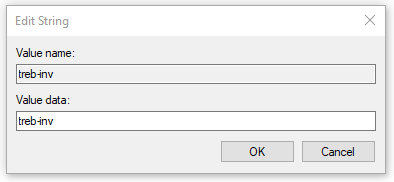 treb-inv value pop up menu