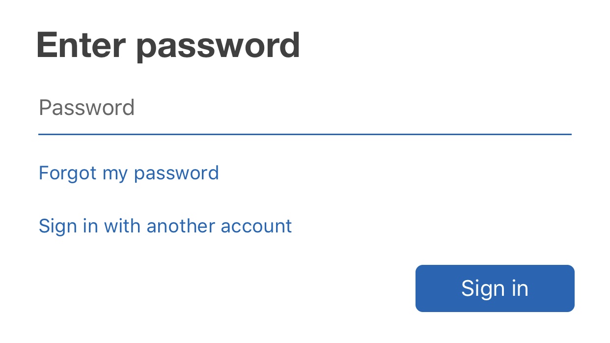 enter password box