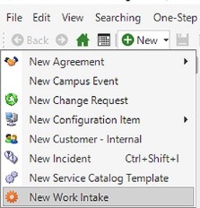 new work intake option