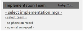 send to implementation manager