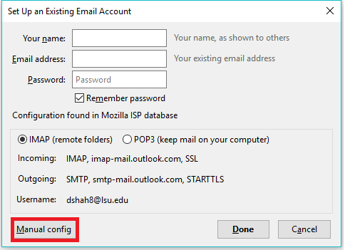 Manual Configuration