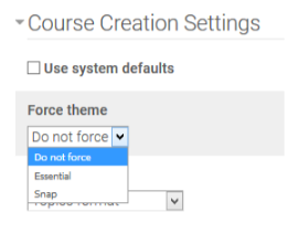 Course theme do not force