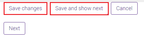 save and next
