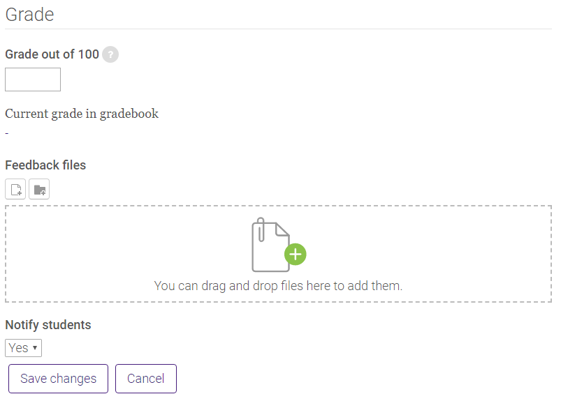 Snap grade interface