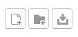 add, create folder, or download all buttons