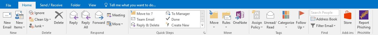 Report Phishing button - Outlook desktop app