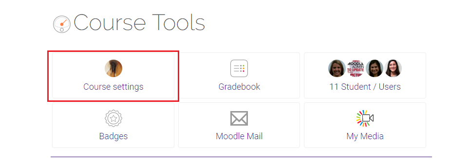 course settings selection SNAP