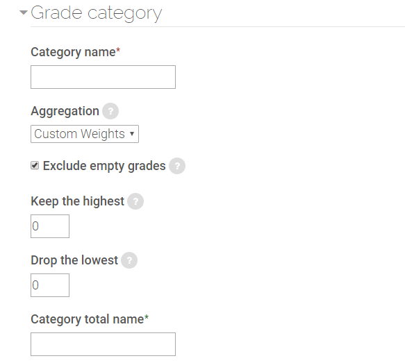 category name grades in SNAP