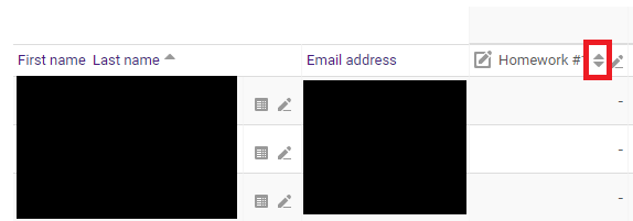 Sort in descending and ascending order icon