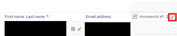 Single view icon for assignment
