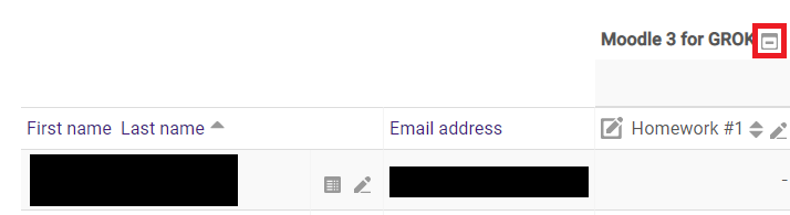 Change to aggregates only icon
