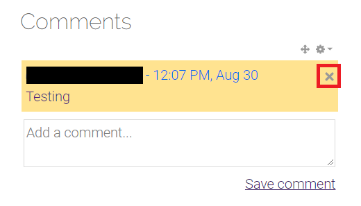 Delete button