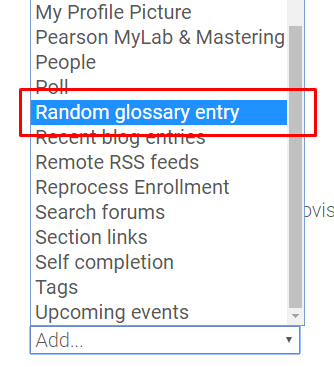 Random Glossary Entry choice