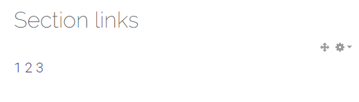 Section Links block