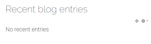 Recent Blog Entries option in add a block drop-down box
