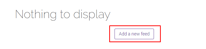 Add a new feed button on manage all my feeds window