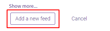 Add a new feed button