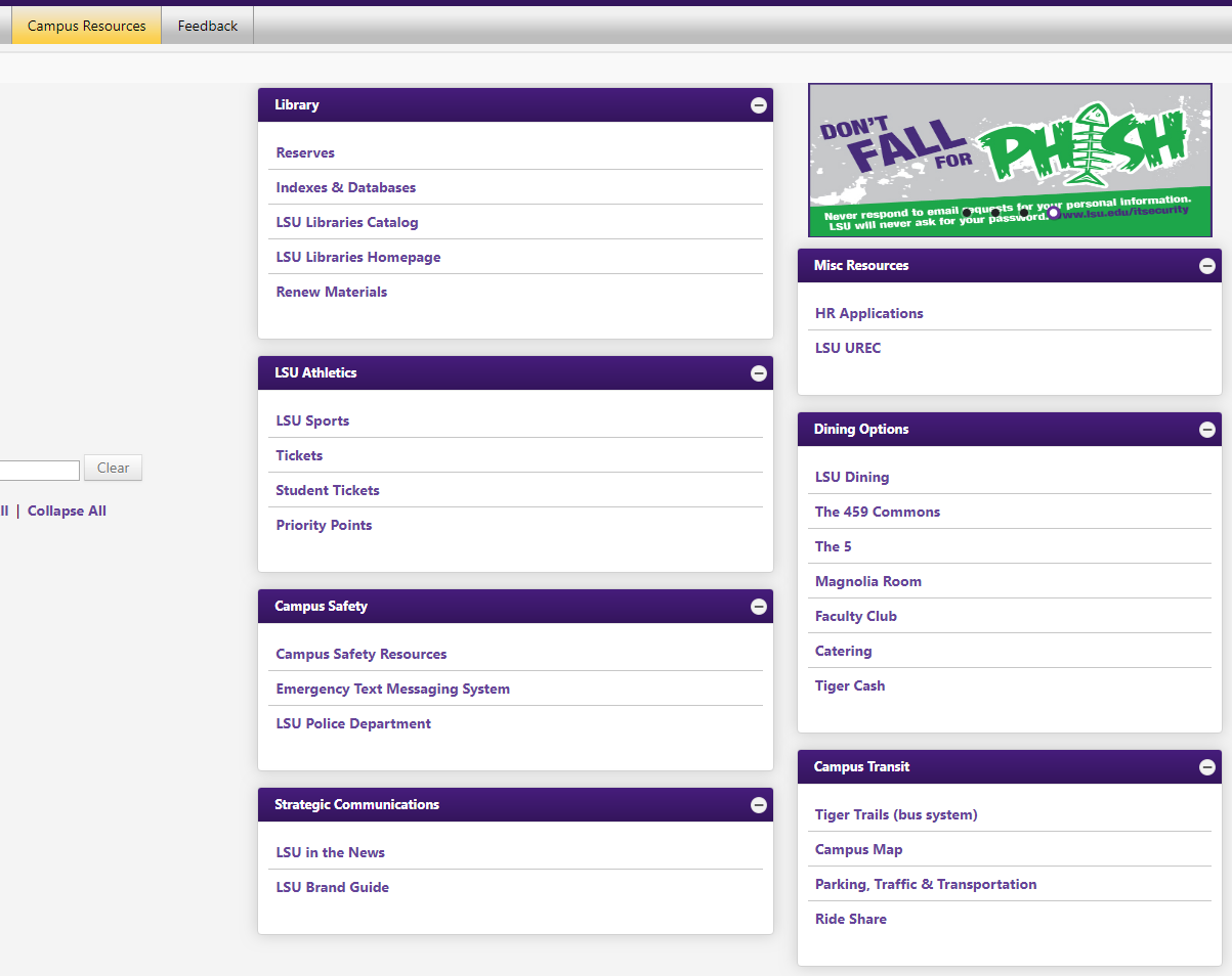 Available Campus Resources