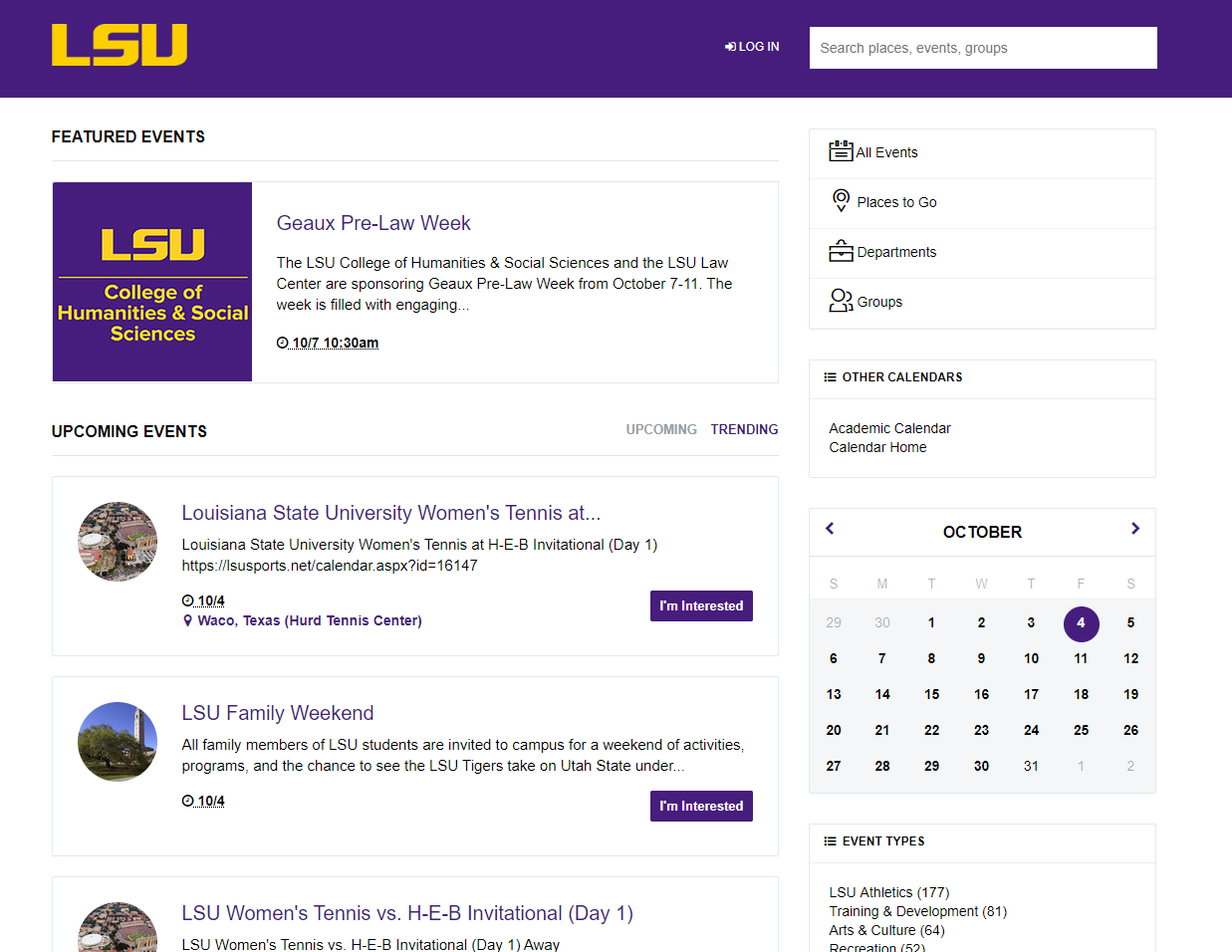 myLSU Portal LSU Calendar GROK Knowledge Base