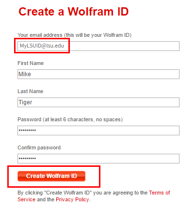 Create a Wolfram ID window