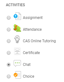add a chat button