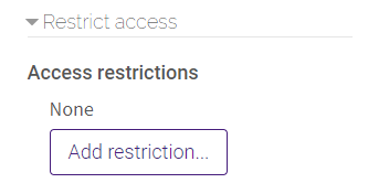 restrict access settings in Workshop settings