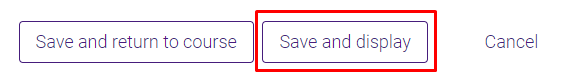 save and display button