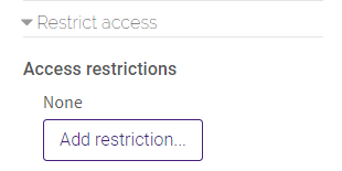 restrict access settings in choice settings