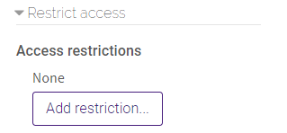 restrict access settings for label